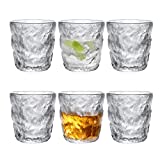 Juego de 6 vasos de trago largo, 300 ml, en cristal opaco, para jugo, agua, whisky